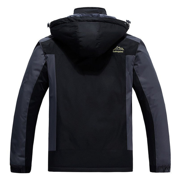 Men's trekking parka with warm teddy lining, detachable hood, and waterproof softshell outer layer Mune Fashion