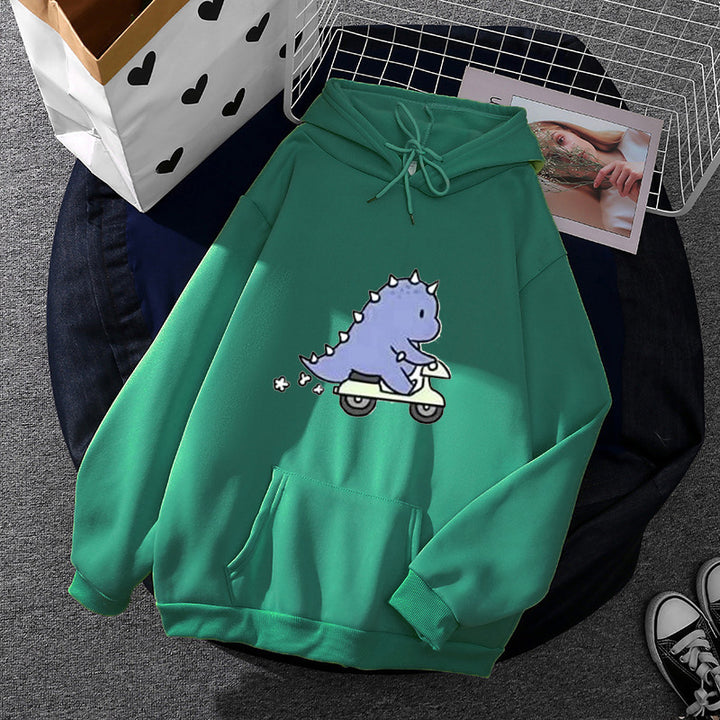 Women's relaxed-fit hooded sweatshirt with botanical fruit illustration and kangaroo pocket Mune Fashion