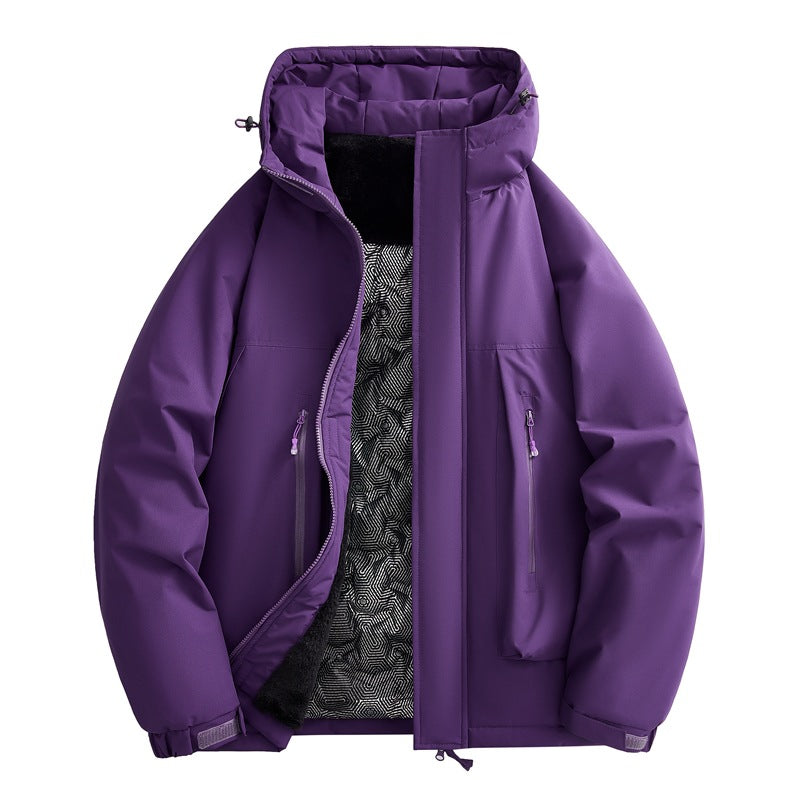 Men's water-repellent padded winter jacket with hood and soft fleece lining Mune Fashion