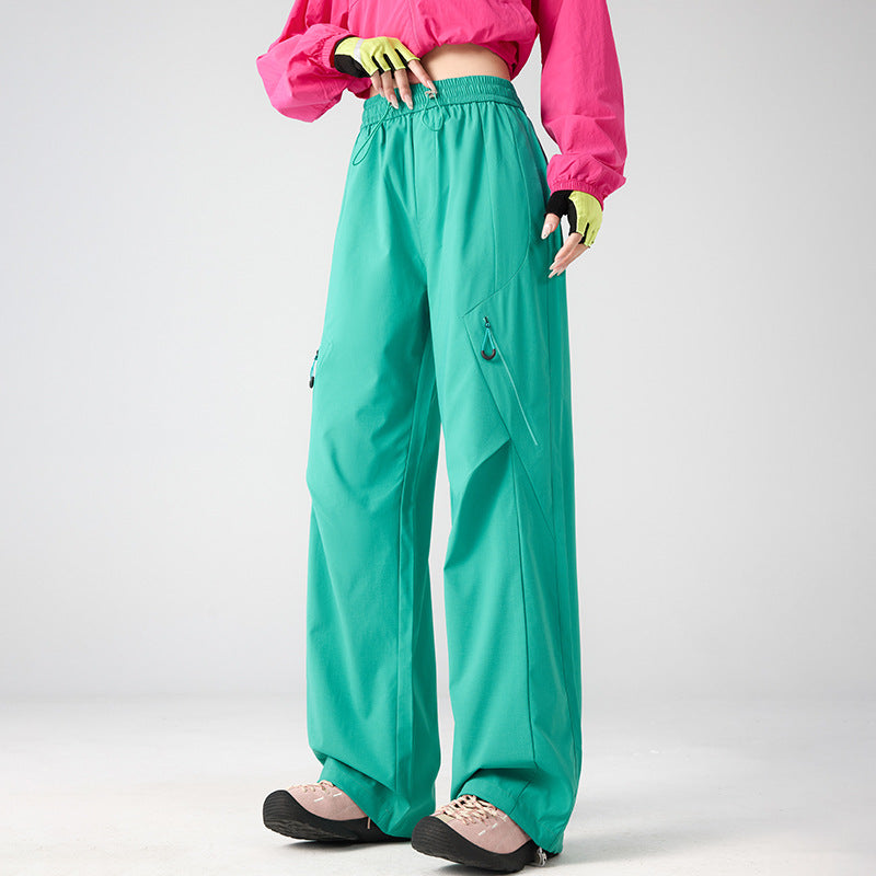 Men's Loose Technical Cargo Pants with Utility Pockets and Elastic Waistband Mune Fashion