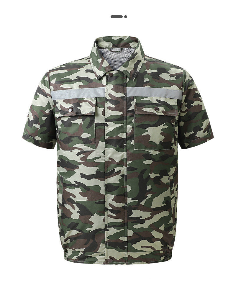 Men's lightweight short sleeve vest with stand-up collar, water-repellent nylon blend and zippered pockets Mune Fashion