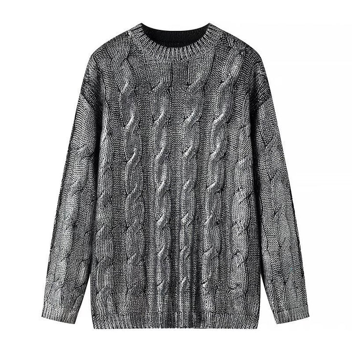 Women's Oversized Cable Knit Sweater with Round Neck Mune Fashion