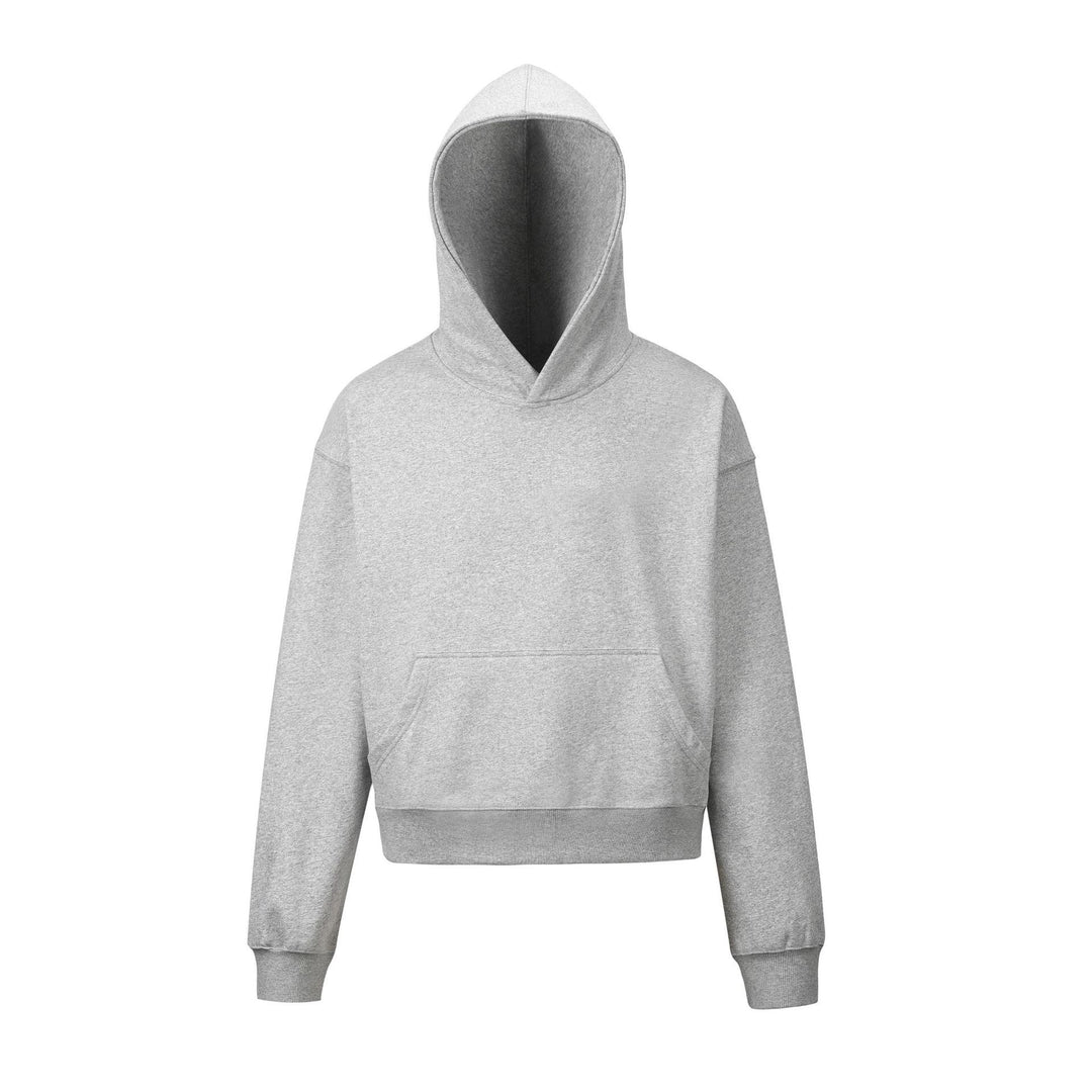 Women's cropped boxy hoodie with kangaroo pocket and ribbed comfort waistband Mune Fashion