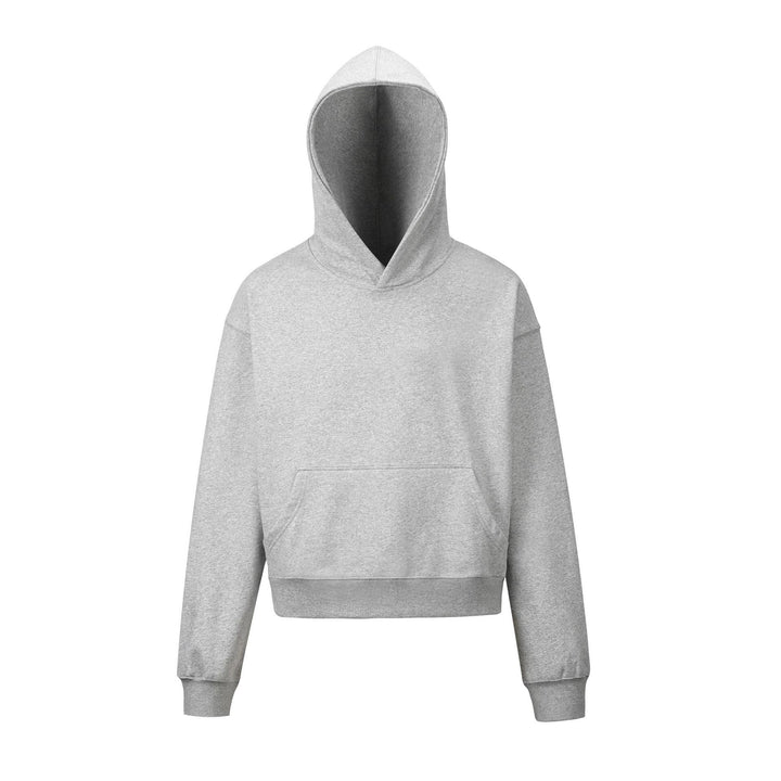 Women's cropped boxy hoodie with kangaroo pocket and ribbed comfort waistband Mune Fashion