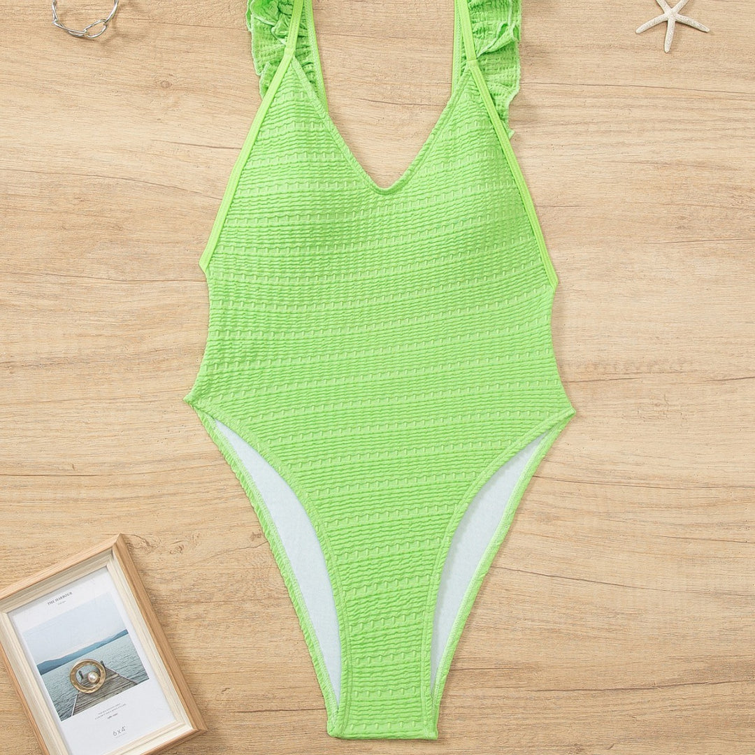 Women's High-Quality One-Piece Swimsuit with Ruffle Details Mune Fashion