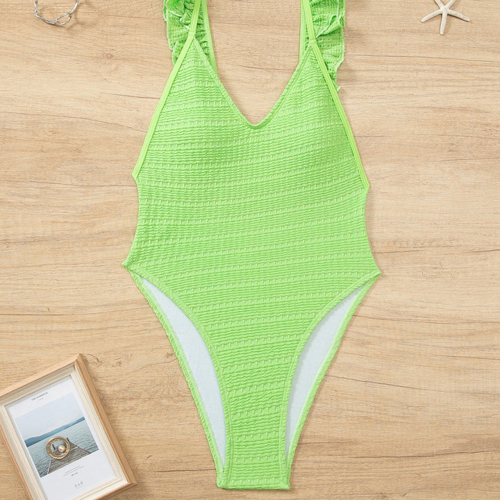 Women's High-Quality One-Piece Swimsuit with Ruffle Details Mune Fashion