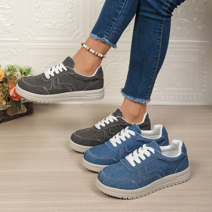 Women's Casual Denim Sneakers with Padded Comfort Insole and Profiling EVA Outsole Mune Fashion