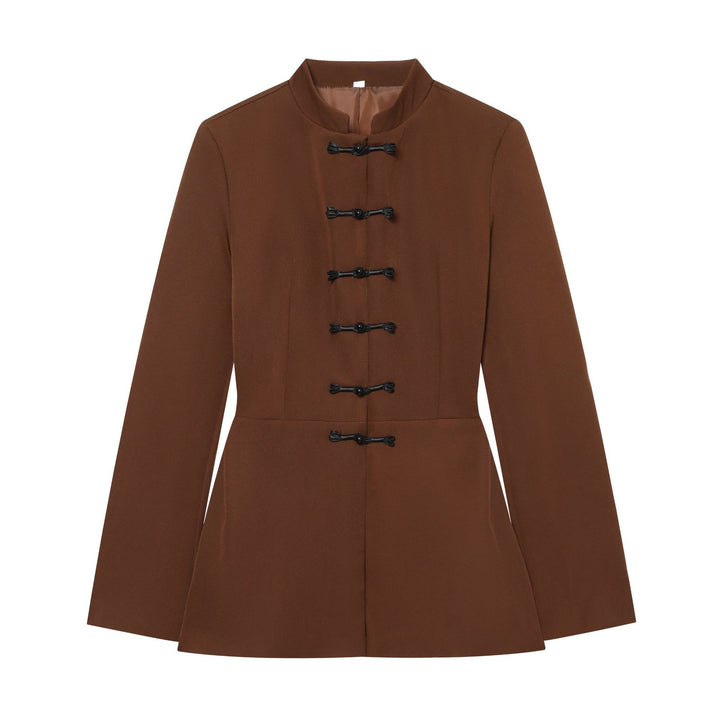 Women's jacket with stand-up collar and Chinese toggle closures Mune Fashion