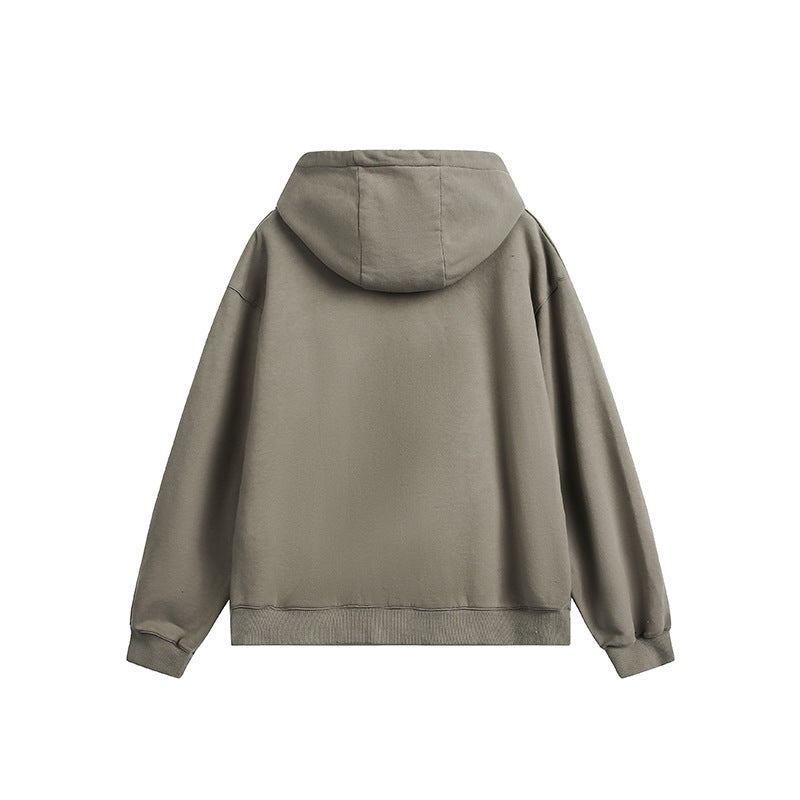 Unisex Oversize Hoodie with Distressed Details, Kangaroo Pocket and Ribbed Cuffs Mune Fashion
