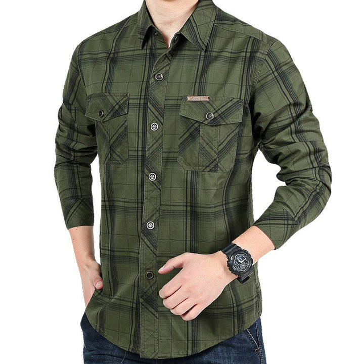 Men's Checkered Long Sleeve Shirts Mune Fashion
