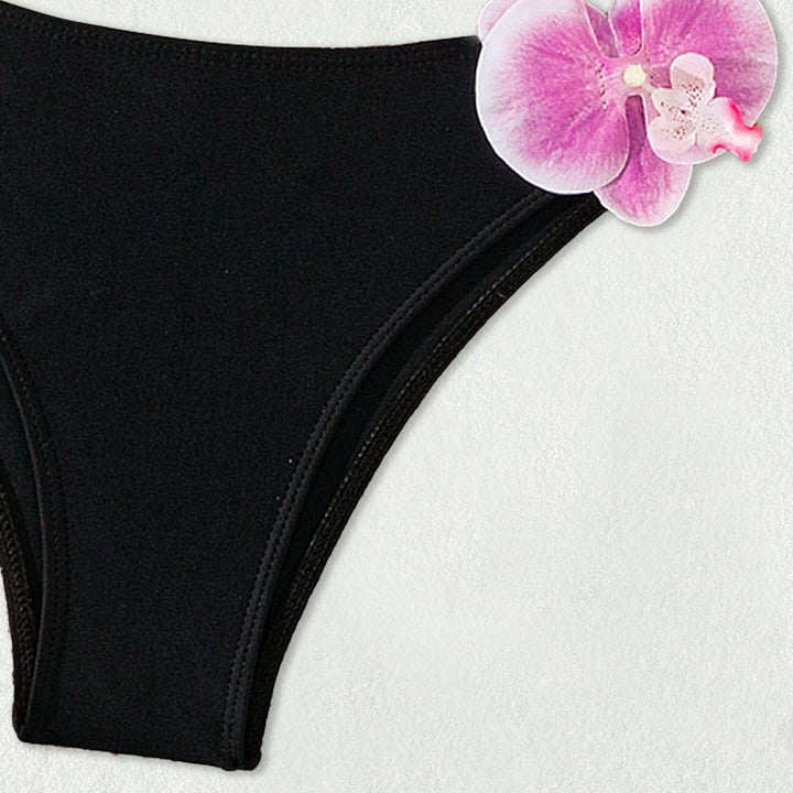 Women's bandeau bikini with elegant orchid accents Mune Fashion