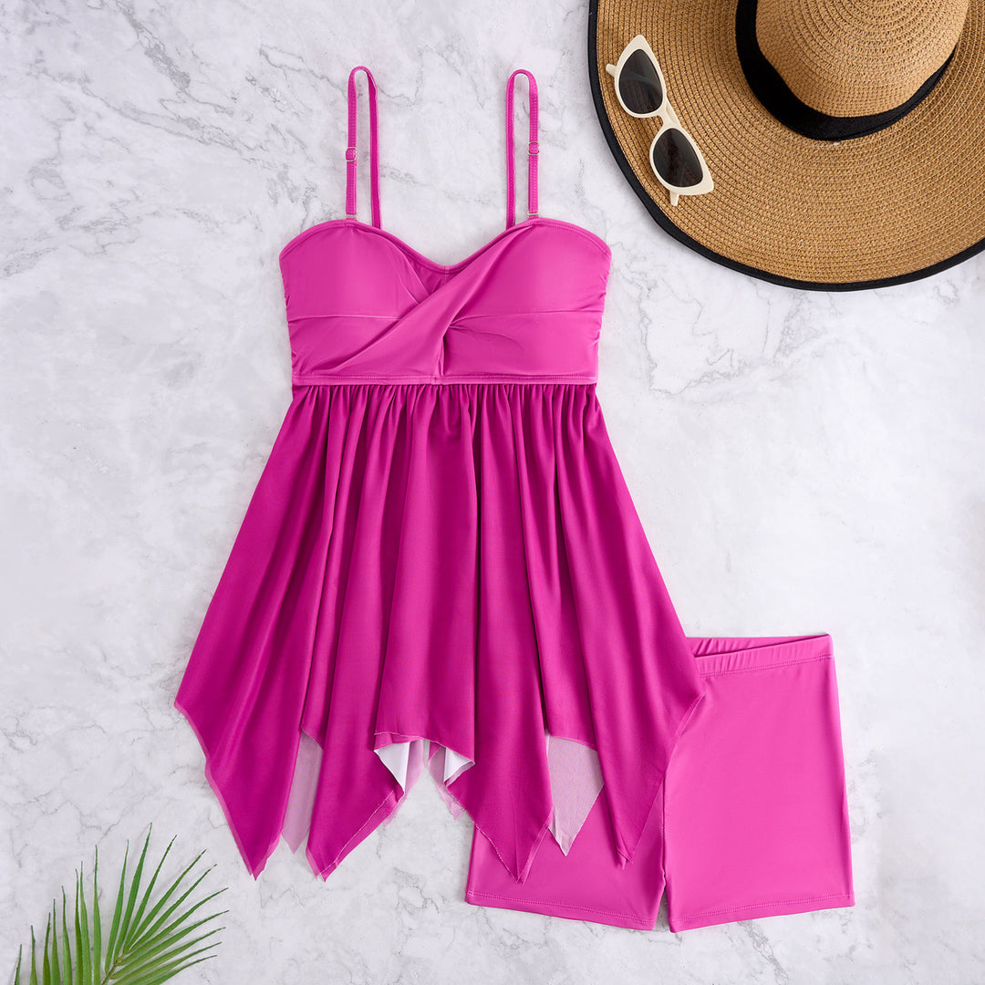 Women Tankini with elegant draping and high-cut briefs Mune Fashion