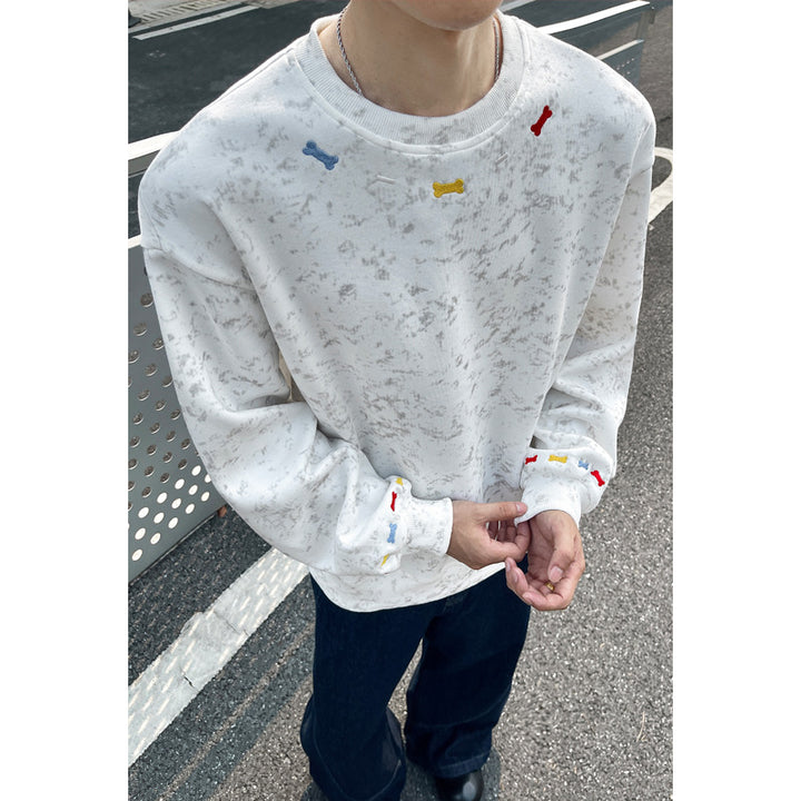 Men's Casual Sweatshirt with Colorful Accents Mune Fashion