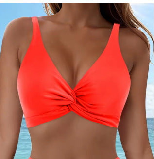 Women's Sporty Bikini Top with Twist Design Mune Fashion