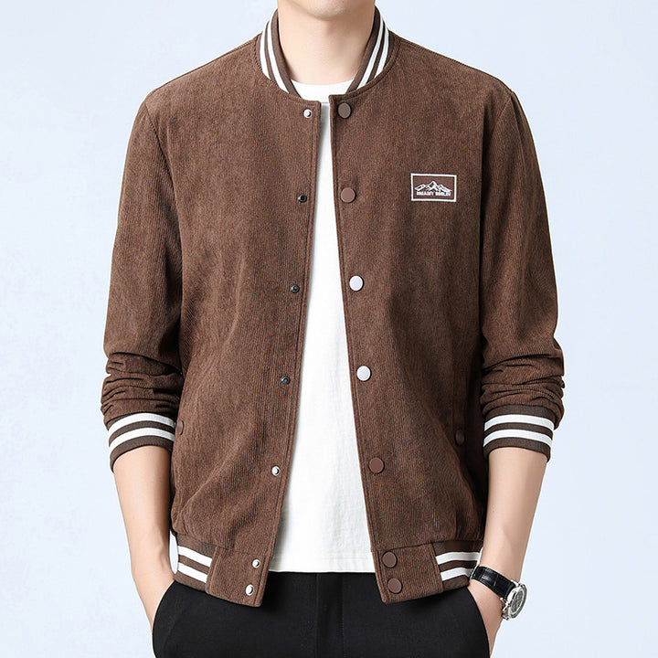 Men's Stylish Cord Jacket with Stripes Mune Fashion