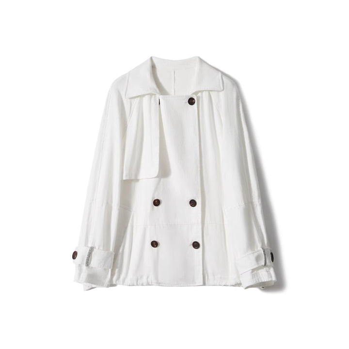 Women's Fashionable Transitional Jacket with Double Button Placket Mune Fashion