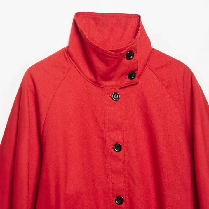 Women’s short-cut boxy blouson with high stand-up collar and dropped shoulders Mune Fashion