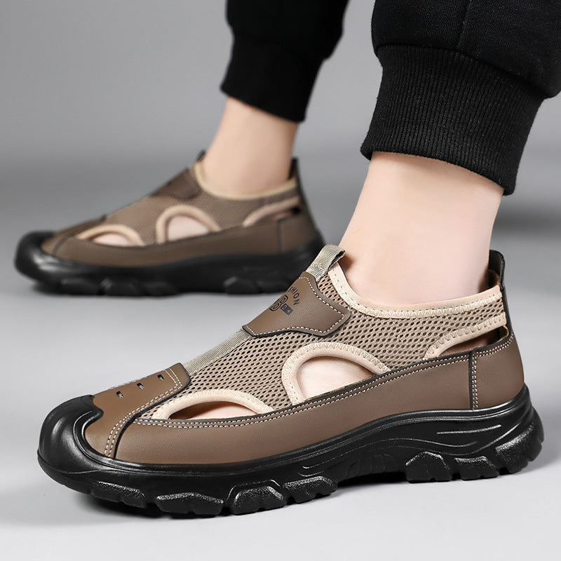 Men's breathable outdoor sandal with shock-absorbing sole and reinforced toe protection Mune Fashion