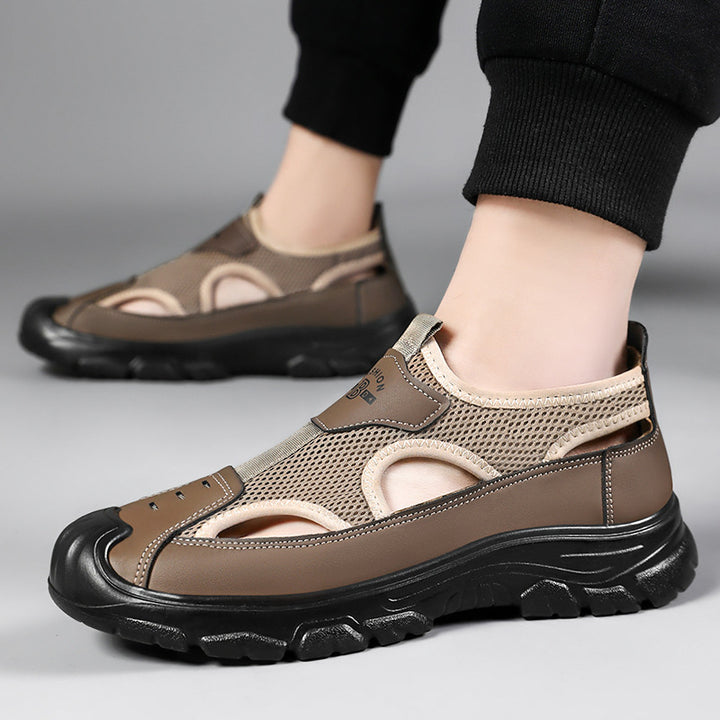 Men's breathable outdoor sandal with shock-absorbing sole and reinforced toe protection Mune Fashion