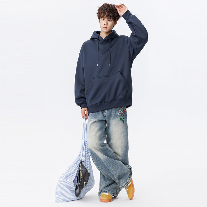 Unisex Oversize Hoodie with Kangaroo Pocket and Soft Fleece Lining Drune