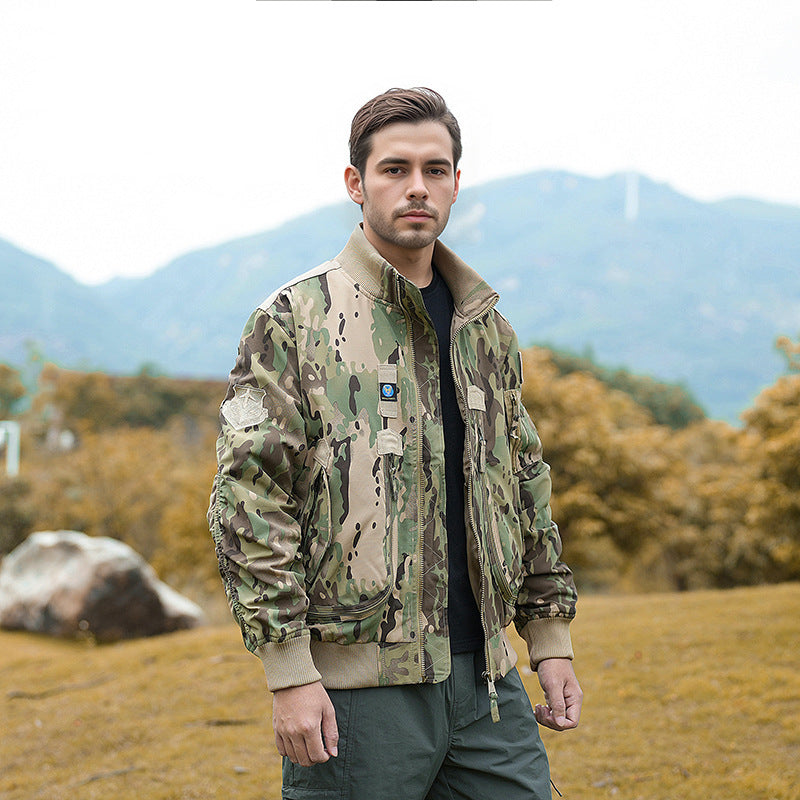 Men's bomber jacket pilot style lightly padded with two-way zipper and arm pocket Mune Fashion