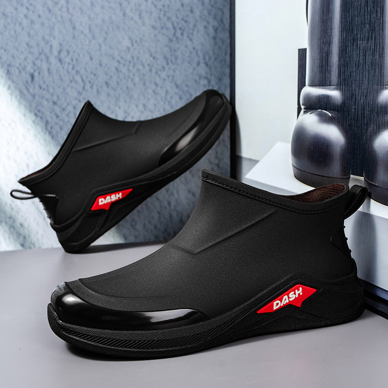 Men's waterproof insulated ankle boots with non-slip tread sole Mune Fashion