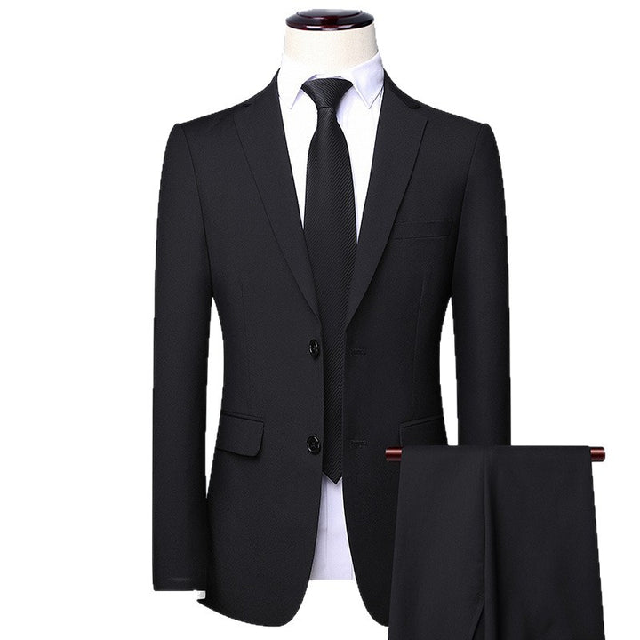 Men's Modern Slim-Fit Suit Jacket with fine texture, lightweight stretch, and flap pockets Mune Fashion