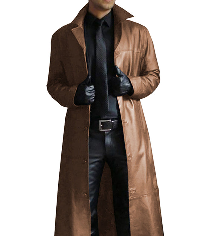 Mune | Long Leather Coat for Men