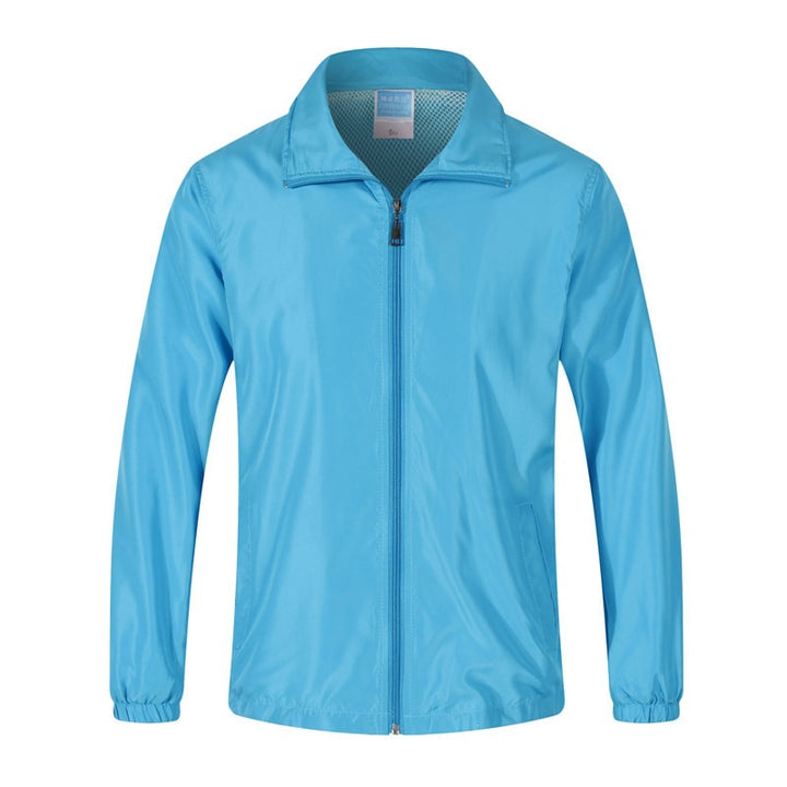 Men's Lightweight Windbreaker with Mesh Lining, Stand Collar & Elastic Hem Mune Fashion