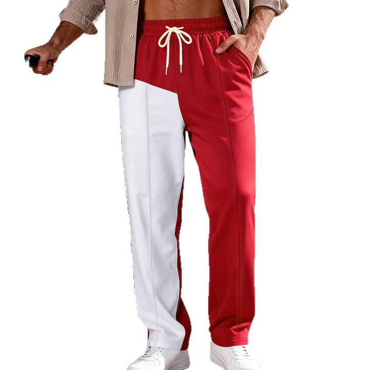 Men's loose-fitting two-tone leisure joggers with drawstring Mune Fashion