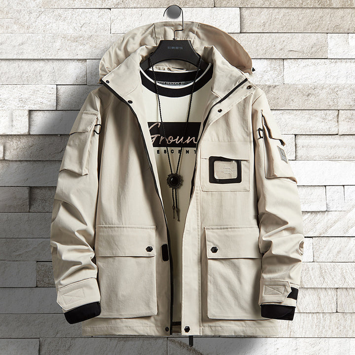 Men's Urban Tech Parka with hood, multifunctional pockets and thermal insulation Mune Fashion