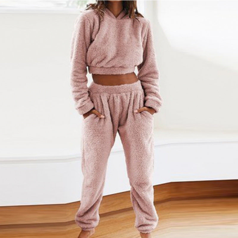 Women's Cozy Lounge Set Made Of Soft Fleece Mune