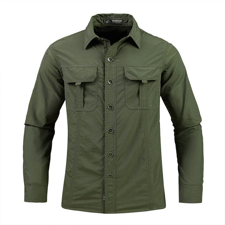 Men's outdoor functional shirt with practical pockets