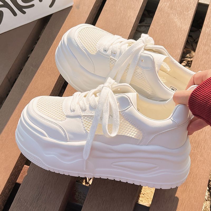Women’s Platform Wedge Sneaker with Breathable Mesh Inserts and Sculpted Comfort Sole Mune Fashion