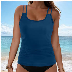 Ladies Tankini top with fashionable ruffle design Mune Fashion