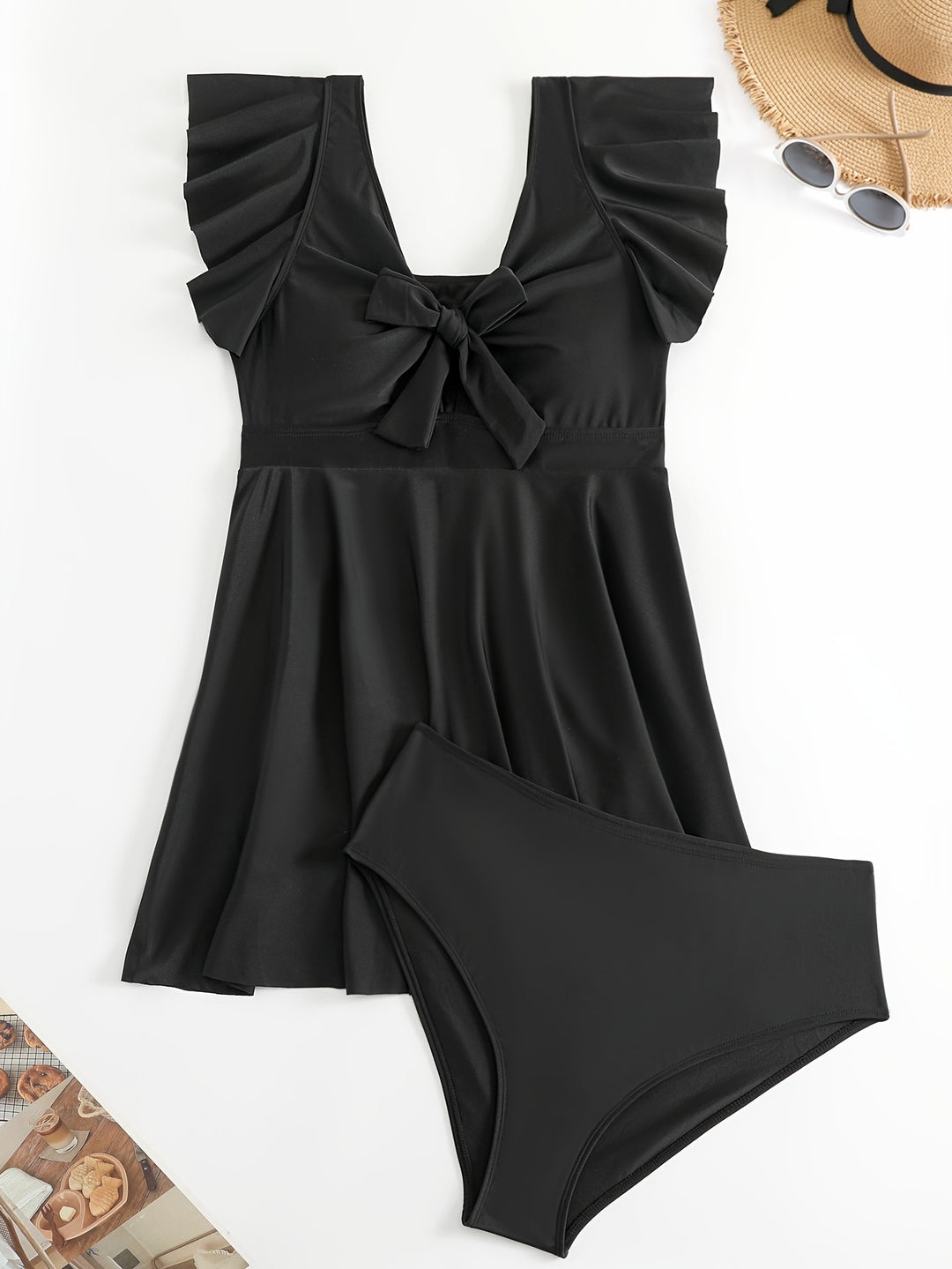 Women's figure-hugging swimsuit with elegant ruffle design Mune Fashion