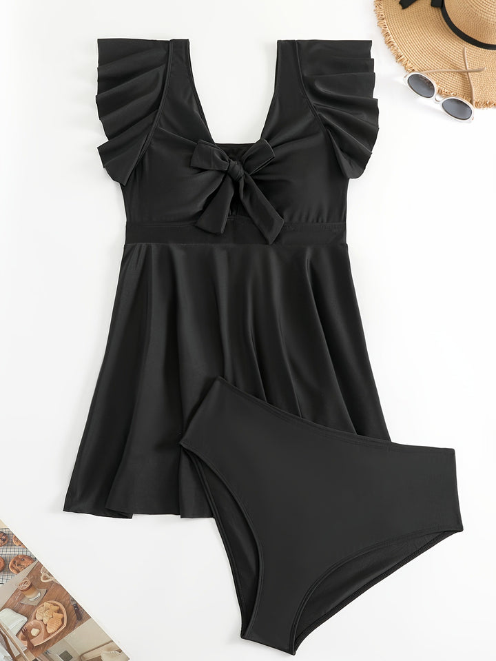 Women's figure-hugging swimsuit with elegant ruffle design Mune Fashion
