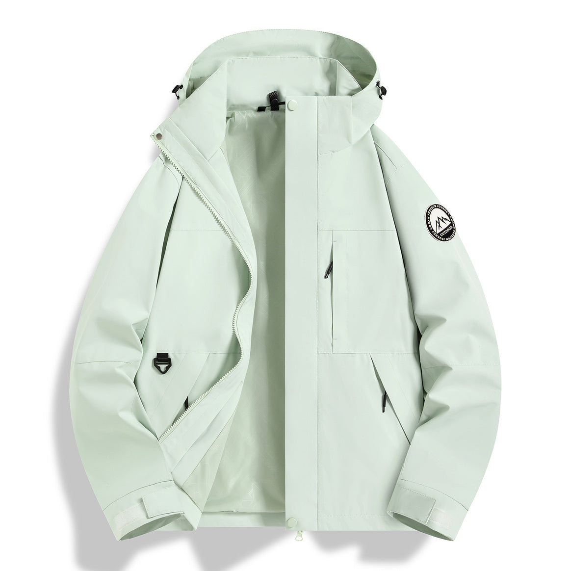 Women's Waterproof Technical Hooded Jacket with Welded Seams and Adjustable Cuffs Mune Fashion