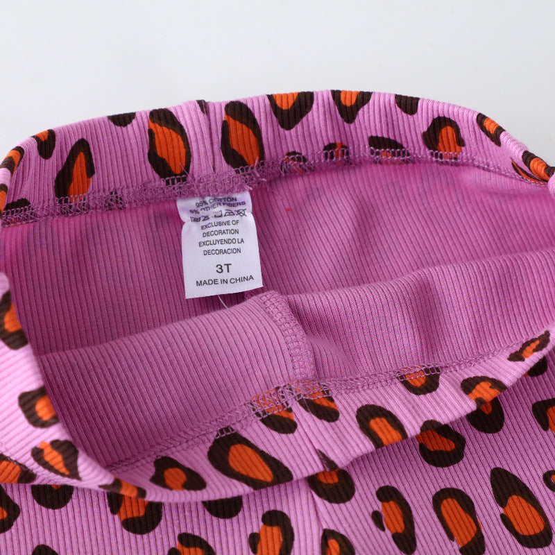 Ladies casual leggings with animal print Mune Fashion