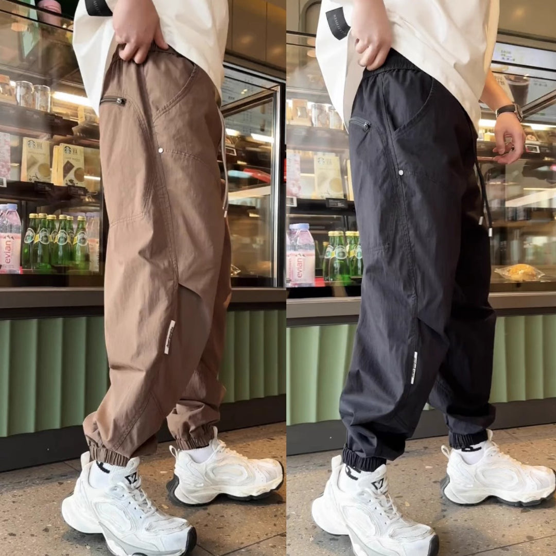Men's Comfortable Cargo Pants with Elastic Waistband Mune Fashion