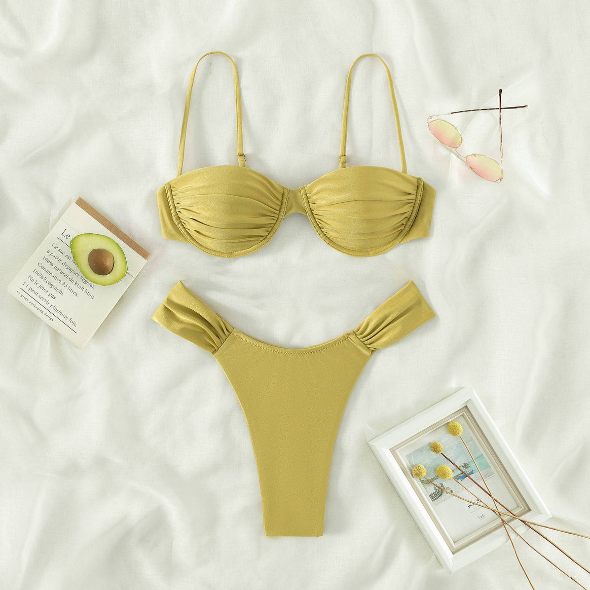 Women's Push-Up Bikini with trendy bandeau design Mune Fashion