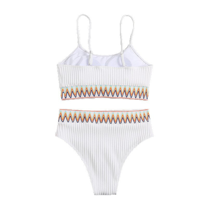 Women's integrated bikini set with geometric pattern Mune Fashion