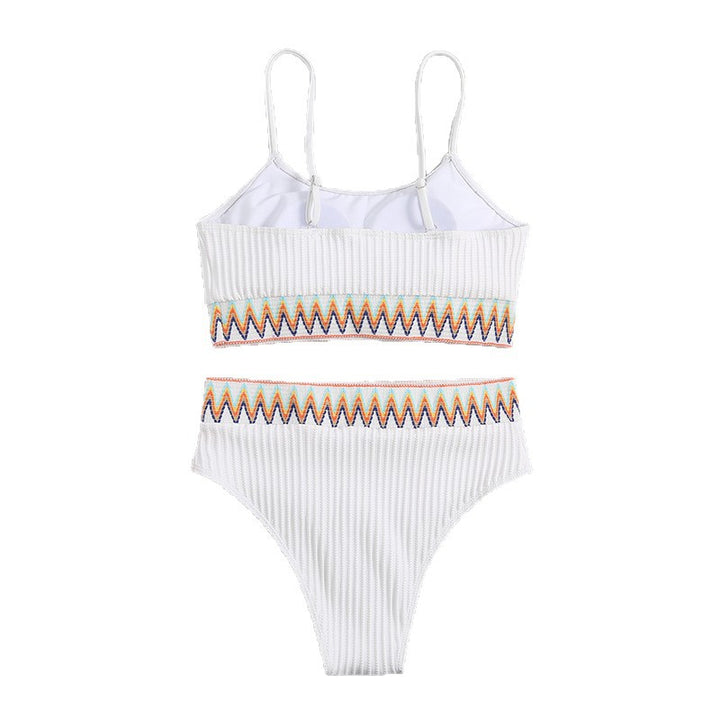 Women's integrated bikini set with geometric pattern Mune Fashion