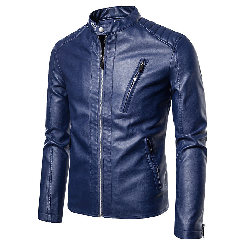 Men's Trendy Faux Leather Jacket Mune Fashion