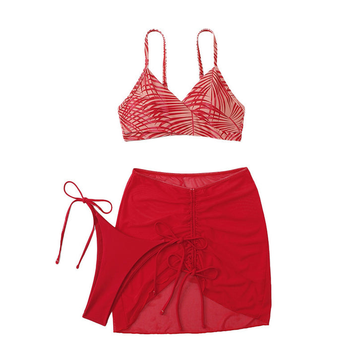 Women’s Bikini Set with playful wrap skirt and sophisticated lacing details Mune Fashion