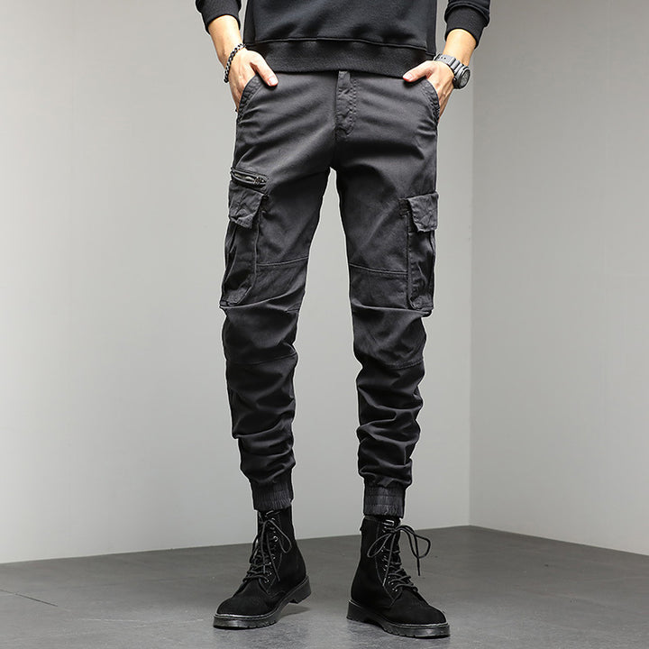 Men's Tactical-Style Cargo Jogger Pants with Multifunctional Pockets and Elastic Cuffs Mune Fashion