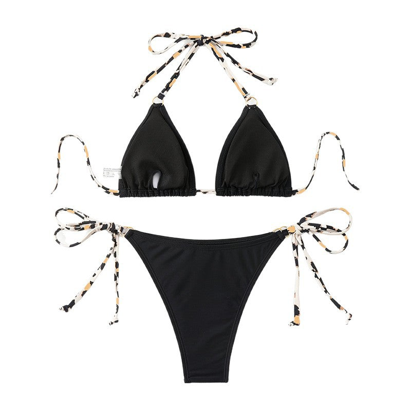 Women Triangle Bikini with Adjustable Straps and Exciting Leopard Print Mune Fashion