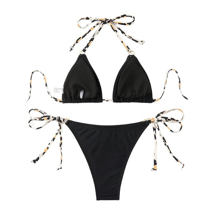 Women Triangle Bikini with Adjustable Straps and Exciting Leopard Print Mune Fashion