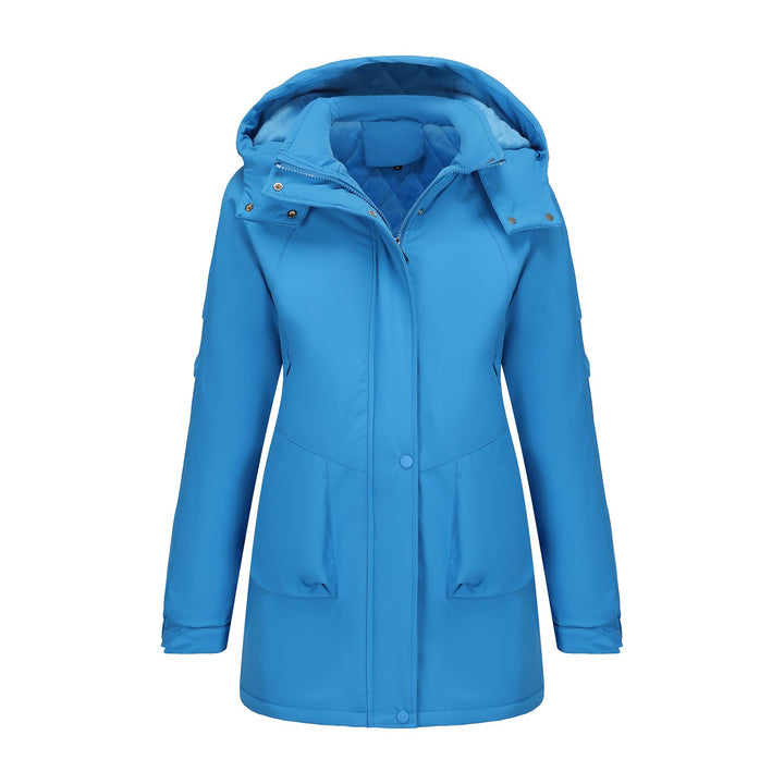 Women's tailored parka with hood, concealed zipper and practical zippered pockets Mune Fashion