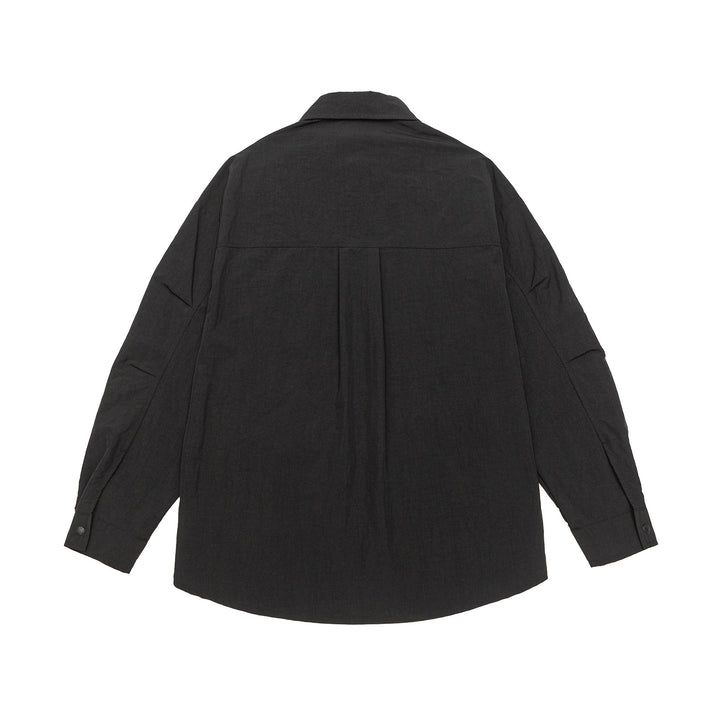 Unisex Light Overshirt in Coach Style with Shirt Collar and Chest Print Mune Fashion